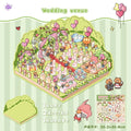 Cute Shop Simulation – 3D Miniature Sticker Scenes - 8 Theme Set: Youran Tea Event | Hot Pot Restaurant | Furniture Store | Small Tailor Shop | Magic Classroom | Convenience Store | Wedding Store | Wedding Venue