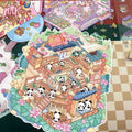 Cute Animals 15.0 – 3D DIY Miniature Sticker Scenes - 3 Theme Set: Cat Magic House | Panda Teahouse | Amusement Park