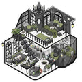 Cute Animals: Black Castle – 3D DIY Miniature Sticker Scene