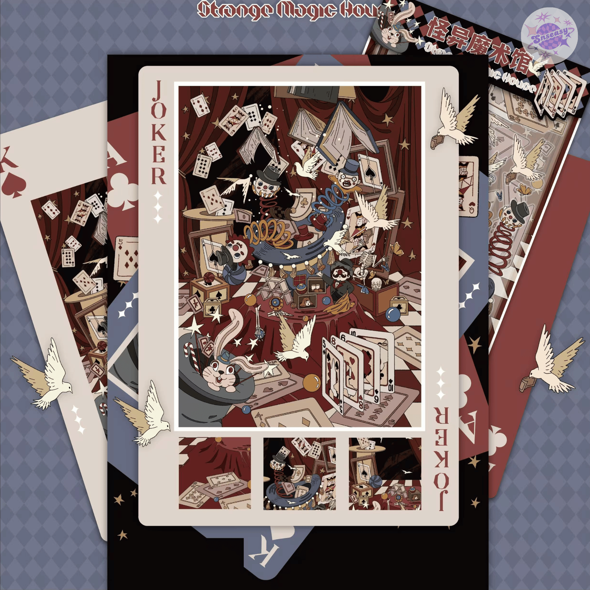 Vintage Dreamscape – Plus Size 3D Miniature Sticker Scenes - 4 Theme Sets: Puppet Dollhouse | Fortune Teller's Tent | Dream Escape | Odd Magician’s Room