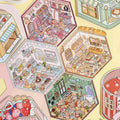 Creamy Bear Series – 3D Miniature Sticker Scenes - 4 Theme Sets: Bear Pastry Shop | Bear Bakery | Bear Café | Bear Clothing Store