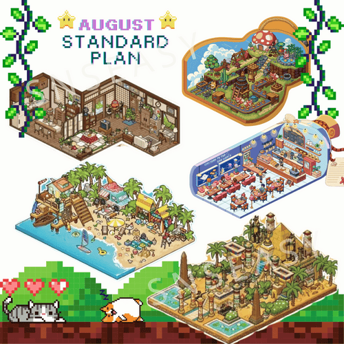 "Pixel World" Scene Sticker Box