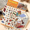 Tea Cup World – 3D DIY Miniature Sticker Scenes - 4 Theme Sets: Tea Cup World | Ancient Style Landscaping | Chinese Wedding | Dog House Burger