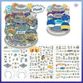My Cottage Series 3.0 – Plus 3D DIY Miniature Sticker Scenes - 2 Theme Sets: Island Life | Home in the Galaxy