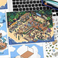 Holiday Time – Plus 3D DIY Miniature Sticker Scenes - 2 Theme Sets: Cloud Café | Island Music Festival