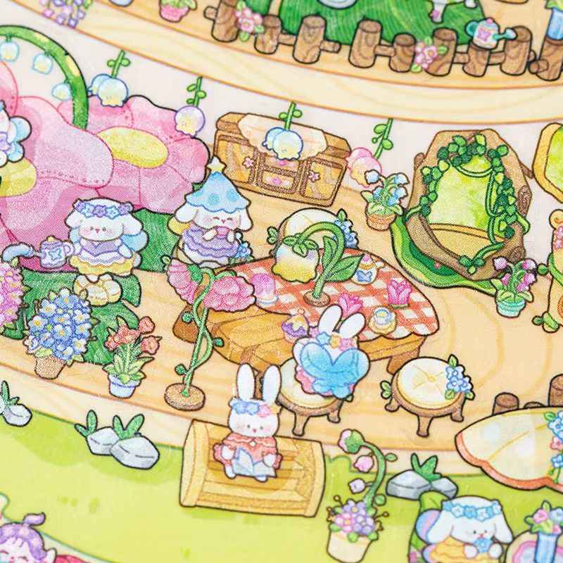 Fun World – 3D DIY Miniature Sticker Scenes - 2 Theme Sets: Chocolate Factory | Rainbow Fairyland