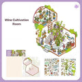 Beautiful Spring 2.0 – 3D DIY Miniature Sticker Scenes - 4 Theme Sets: Wine Estate | Wine Formula | Wine Research Lab | Wine Cultivation Room
