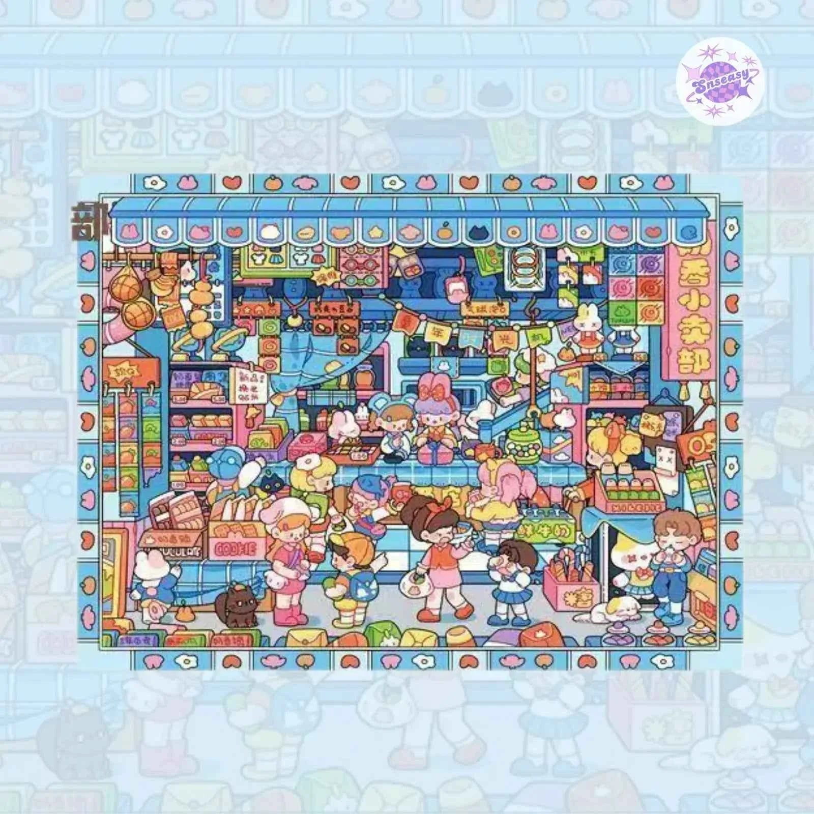 Beautiful Spring 3.0 Plus – 3D DIY Miniature Sticker Scenes - 3 Theme Sets: Fabric Shop | Convenience Store | Pear Garden Stage