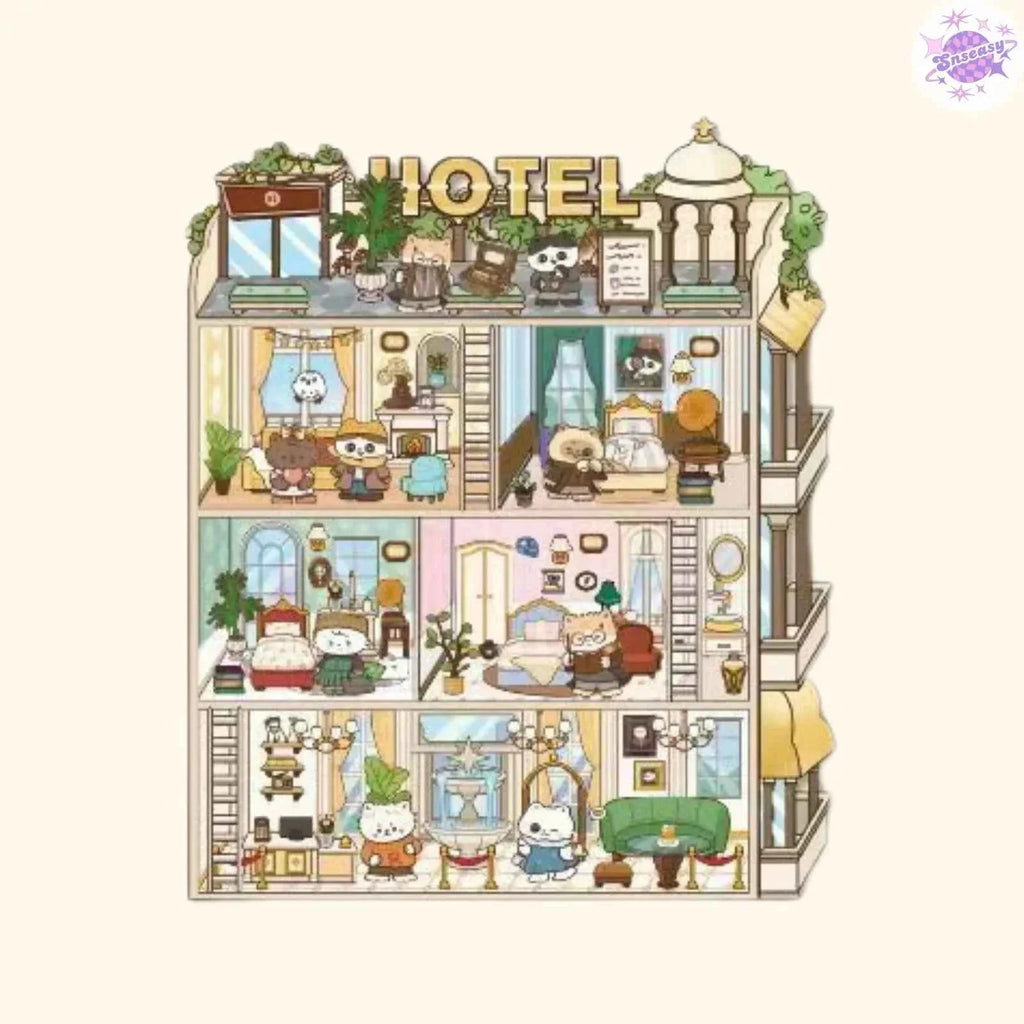 Magic Apprentice – 3D Miniature Sticker Scenes - 4 Theme Sets: Detective Agency | Mystery Hotel | Archaeological Adventure | Cat Research Institute
