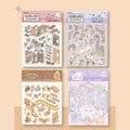 Melon Dog 3D Sticker Scenes - 4 Theme Sets: Bakery | Market | Elephant House | Toast Bear