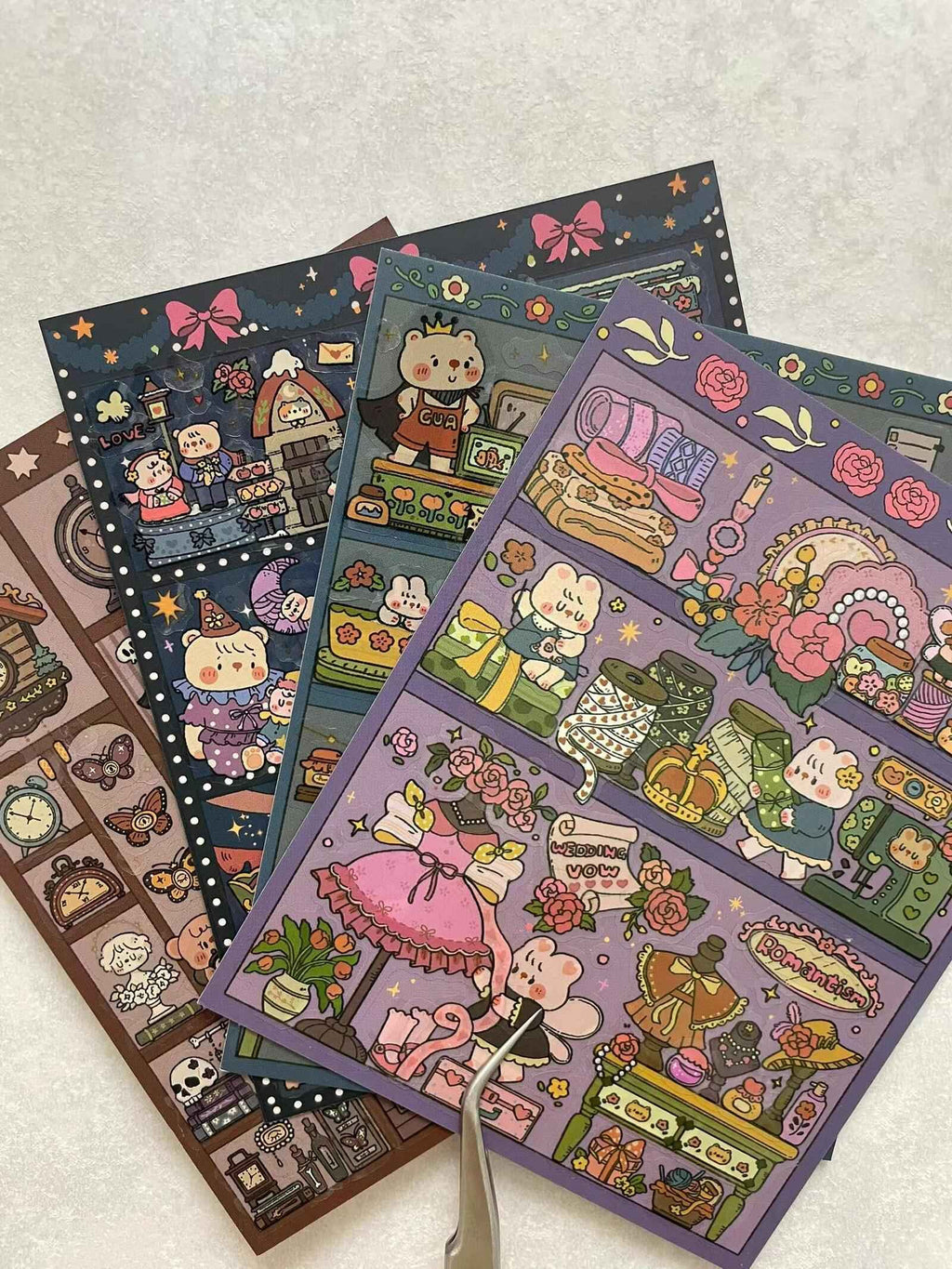 Cute Bunny Mini 1.0 – 3D Miniature Sticker Scenes - 4 Theme Sets