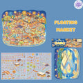 Chinese-Style Market – Plus Size 3D Miniature Sticker Scenes – 4 Theme Sets: Garden Fair | Floating Market | Forest Bazaar | Fireworks Festival