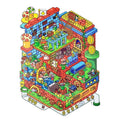 Video Game Style Plus Size – 3D Sticker Scenes – 2 Theme Sets: Puppy Pipe Adventure | Wilderness Challenge