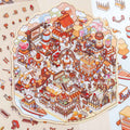 Plus Cute Capybara – 3D Miniature Sticker Scenes - 3 Theme Sets: Chocolate Factory | Circus | Magic Town
