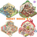 Sweet House 8.0 – 3D Miniature Sticker Scenes - 4 Theme Sets: Arcade Party | Joyful Gathering | Welcome Home | Housewarming