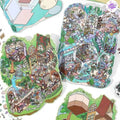 Plus My Cottage 5.0 – 3D Miniature Sticker Scenes - 2 Theme Sets: Forest Cottage | Underwater Town