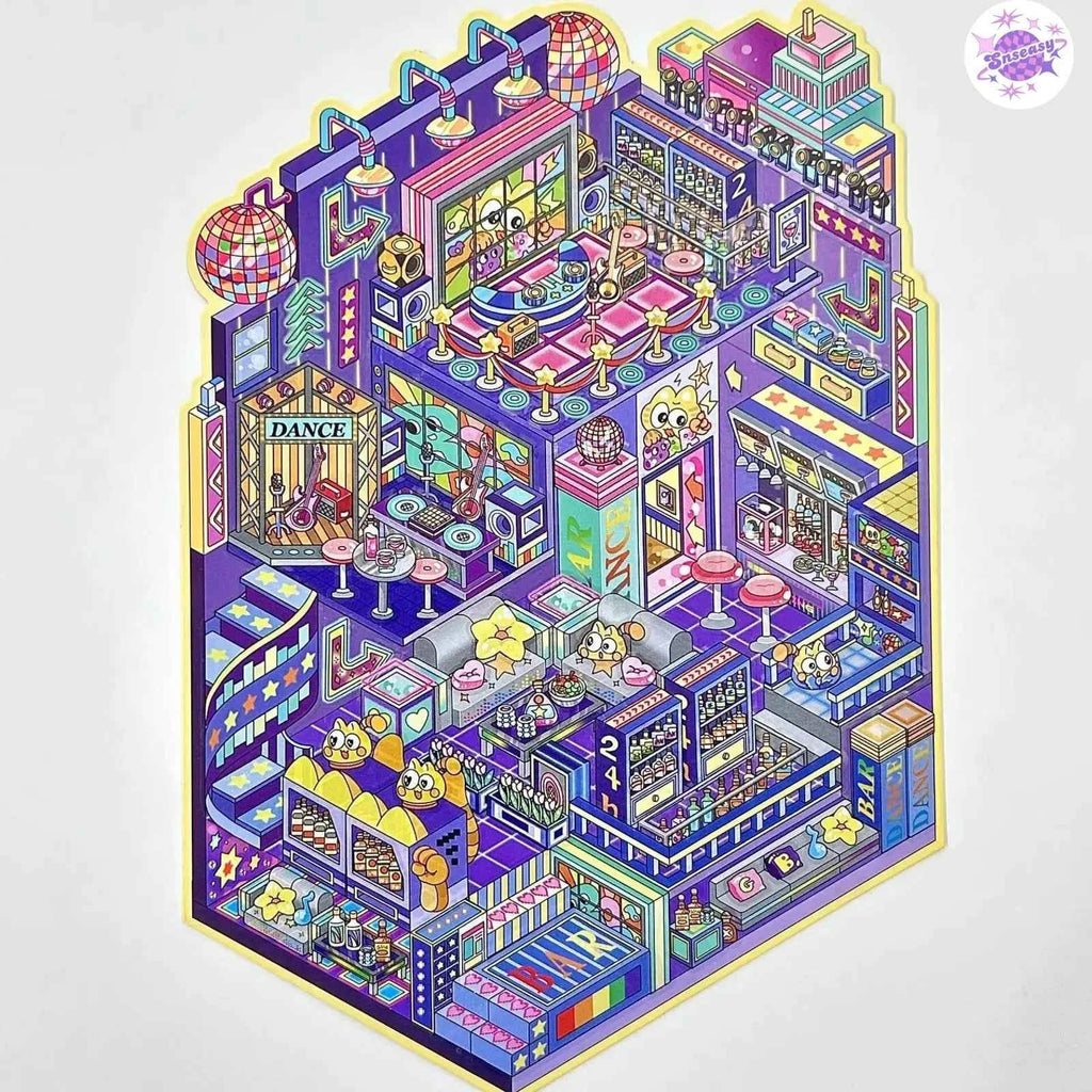 Plus Business of the Day 14.0 – 3D Miniature Sticker Scenes - 4 Theme Sets: Sweet Clinic | Ghost Hotel | Dance Hall | Tomato Express
