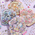 Capybara Factory Series – 3D Miniature Sticker Scenes - 4 Theme Sets: Doll Factory | Dessert Factory | Robot Factory | Egg Factory