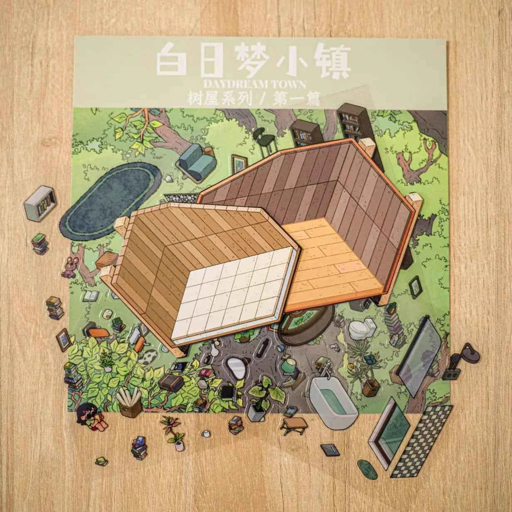 Original 3D Stickers - Dream Town Series: 4 Theme Sets - Outdoor Camping | Dream Cottage | Dream Treehouse 1.0 | Dream Treehouse 2.0