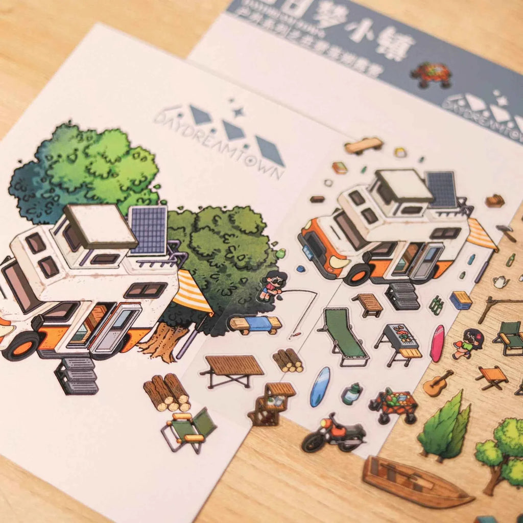 Original 3D Stickers - Dream Town Series: 4 Theme Sets - Outdoor Camping | Dream Cottage | Dream Treehouse 1.0 | Dream Treehouse 2.0