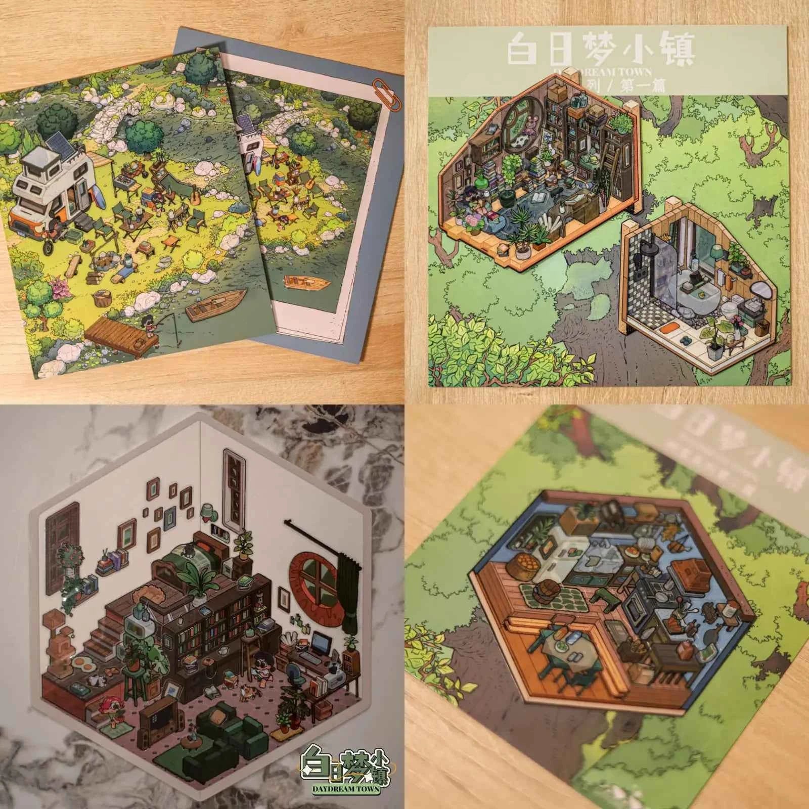 Original 3D Stickers - Dream Town Series: 4 Theme Sets - Outdoor Camping | Dream Cottage | Dream Treehouse 1.0 | Dream Treehouse 2.0