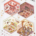 Miniature World 3D Scene Stickers - 4 Theme Sets: Izakaya | Convenience Store | Fresh Fruit | Bakery Shop