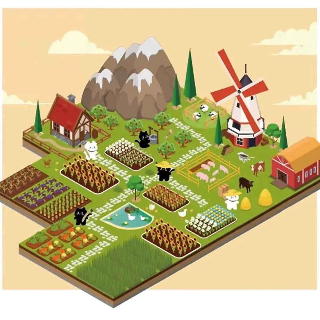 Mystery Town 3D Room Stickers - All 3 Themes: Coffee Shop | Happy Farming | Dream House