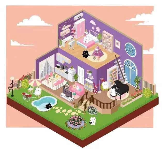 Mystery Town 3D Room Stickers - All 3 Themes: Coffee Shop | Happy Farming | Dream House