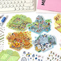 Four Seasons Amusement Park 3D Scene Sticker 4 Theme Sets: Spring Park | Water Park | Autumn Amusement Park | Winter Wonderland