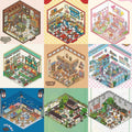 Migi's Happy Summer 3D Room Stickers - 9 Theme Sets: Work Time | Bookstore | Crane Game | Night Market | Izakaya | Tea Restaurant | Sweet Shop | Burger Shop | Hot Pot Restaurant