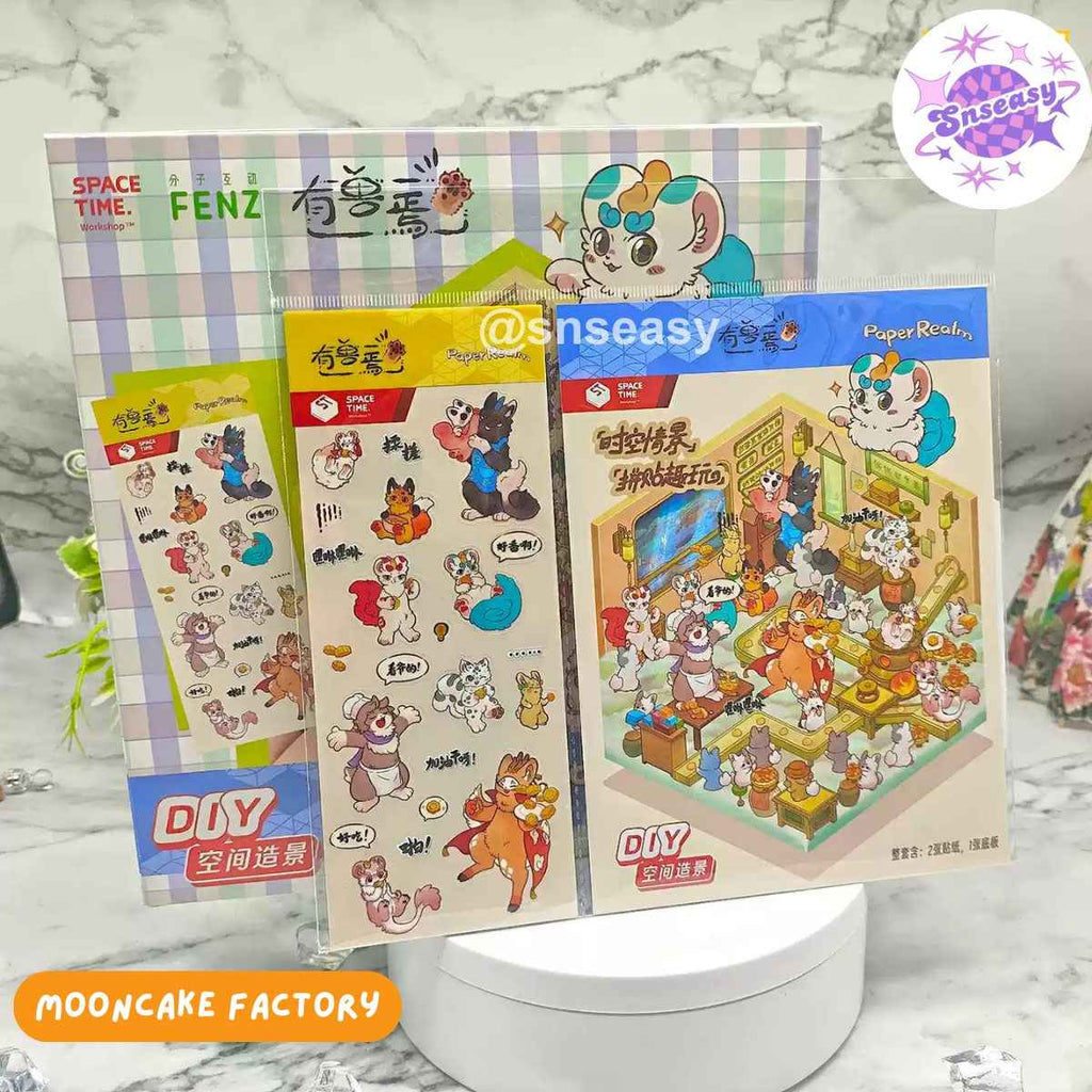 Orcs and Elves 3D Isometric Room Stickers - 8 Theme Sets: Dragon’s Castle | Elf's Daily Work | School Opening Ceremony | Happy Birthday | Birthday Party | Deer Man's Shop | Autumn BBQ | Mooncake Factory