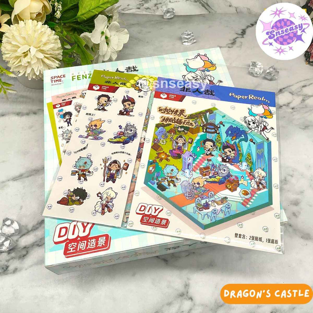 Orcs and Elves 3D Isometric Room Stickers - 8 Theme Sets: Dragon’s Castle | Elf's Daily Work | School Opening Ceremony | Happy Birthday | Birthday Party | Deer Man's Shop | Autumn BBQ | Mooncake Factory