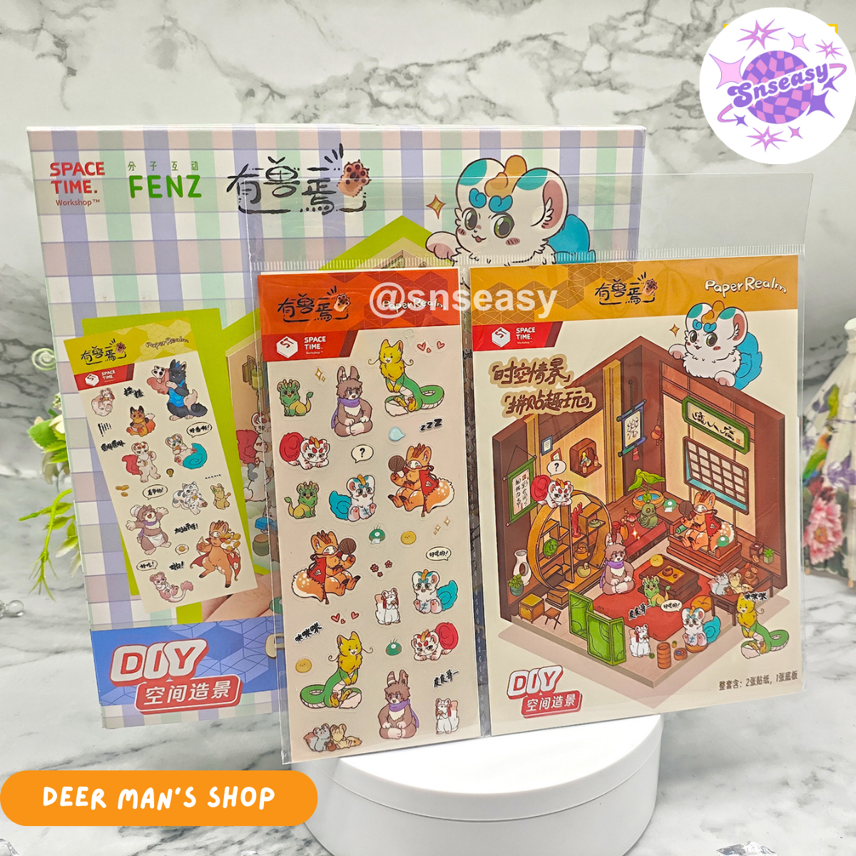 Orcs and Elves 3D Isometric Room Stickers - 8 Theme Sets: Dragon’s Castle | Elf's Daily Work | School Opening Ceremony | Happy Birthday | Birthday Party | Deer Man's Shop | Autumn BBQ | Mooncake Factory