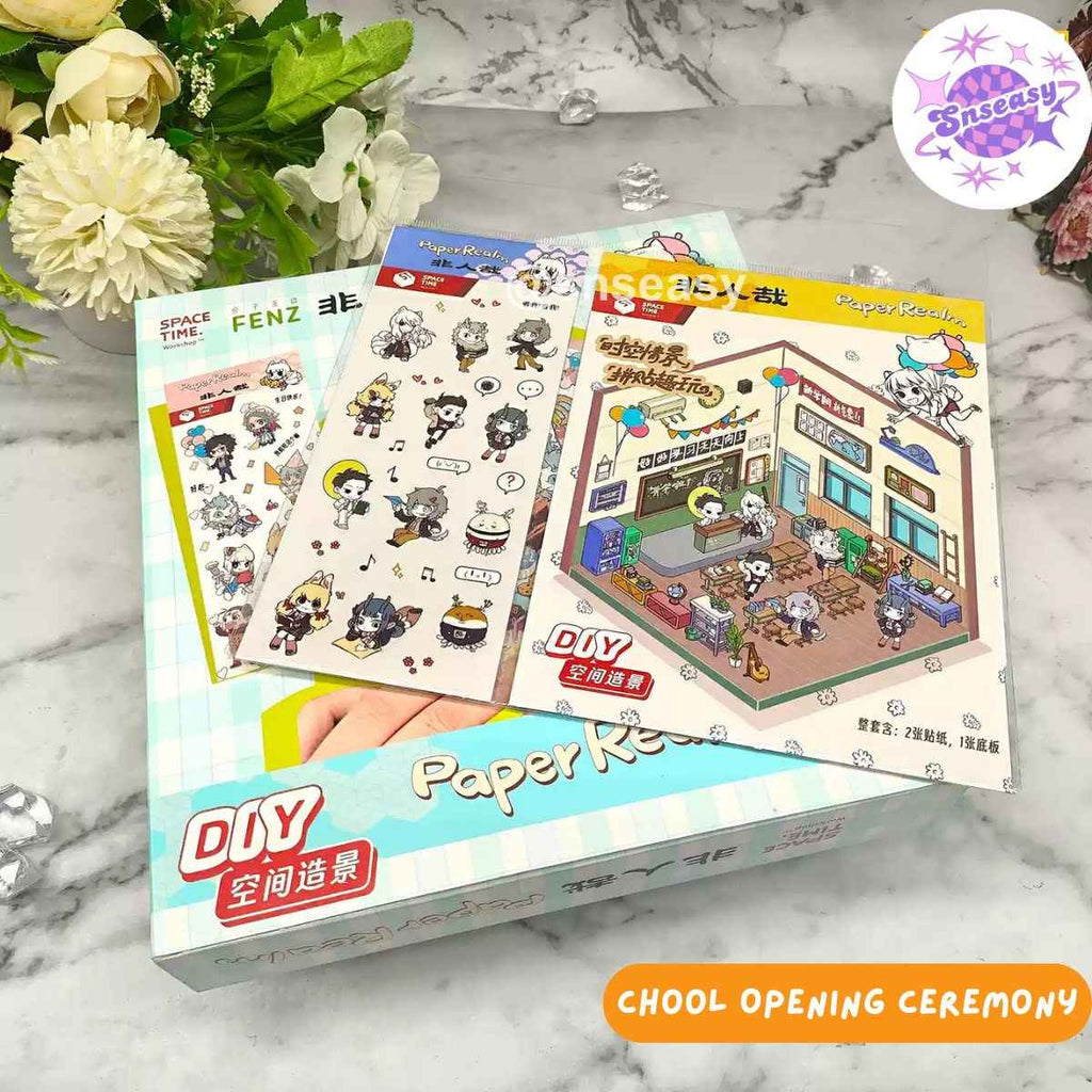 Orcs and Elves 3D Isometric Room Stickers - 8 Theme Sets: Dragon’s Castle | Elf's Daily Work | School Opening Ceremony | Happy Birthday | Birthday Party | Deer Man's Shop | Autumn BBQ | Mooncake Factory
