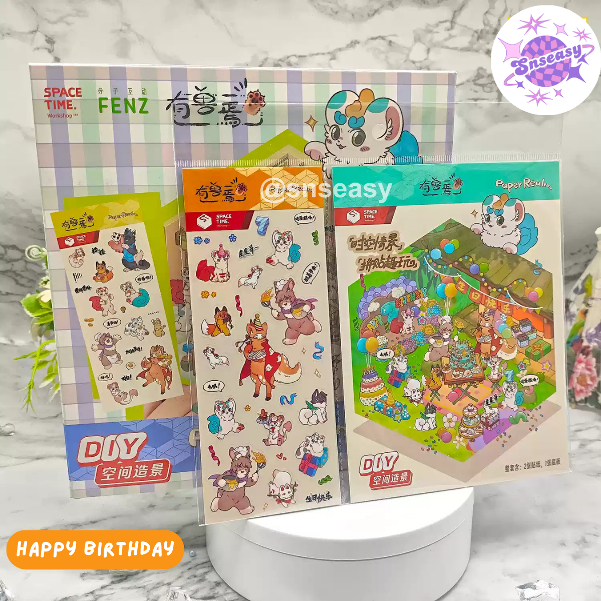 Orcs and Elves 3D Isometric Room Stickers - 8 Theme Sets: Dragon’s Castle | Elf's Daily Work | School Opening Ceremony | Happy Birthday | Birthday Party | Deer Man's Shop | Autumn BBQ | Mooncake Factory