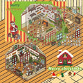 Christmas Joy Themed Restaurant 3D Isometric Room Stickers Scene - Limited Edition