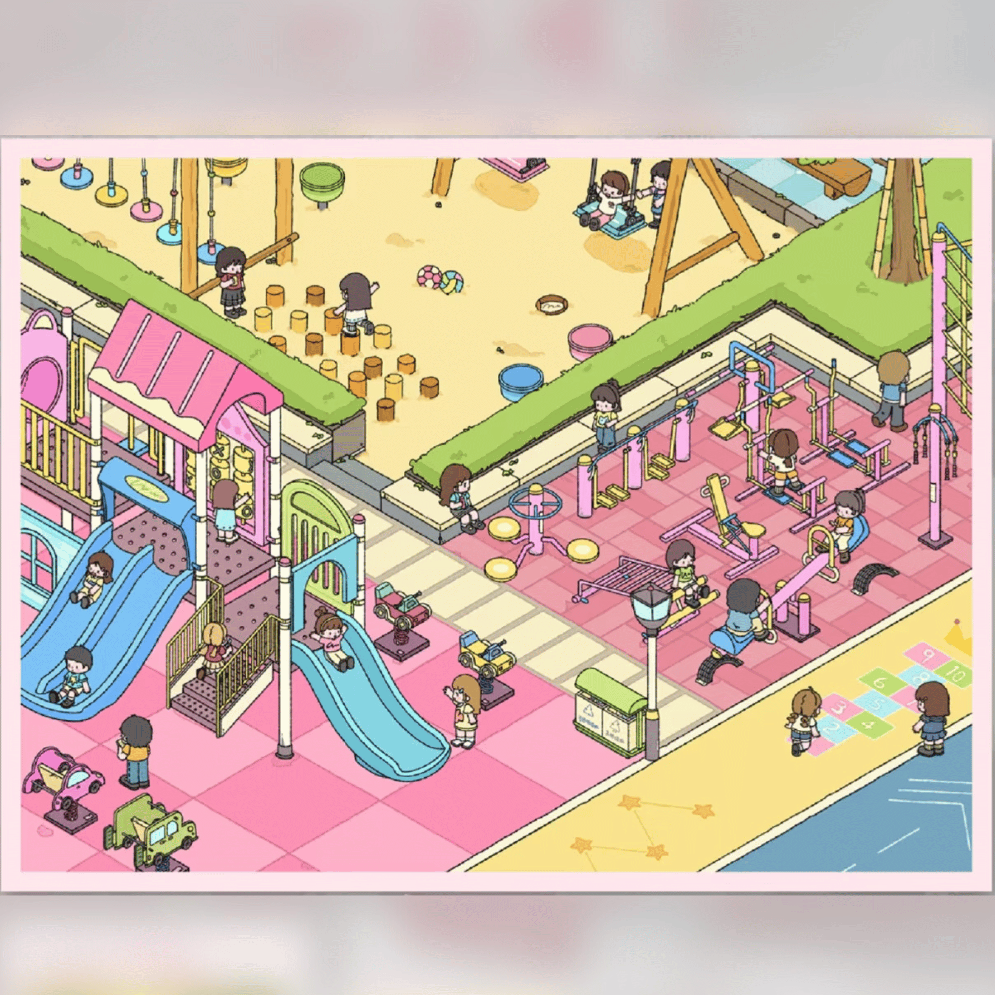 Leisure Moments – 3D Miniature Scene Stickers – 3 Theme Sets: Coffee Estate | Street Food | Amusement Park