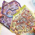 3-Story Grand Buildings 3D Isometric Room Stickers - 2 Theme Sets: 3 Story Villa | Magical Castle