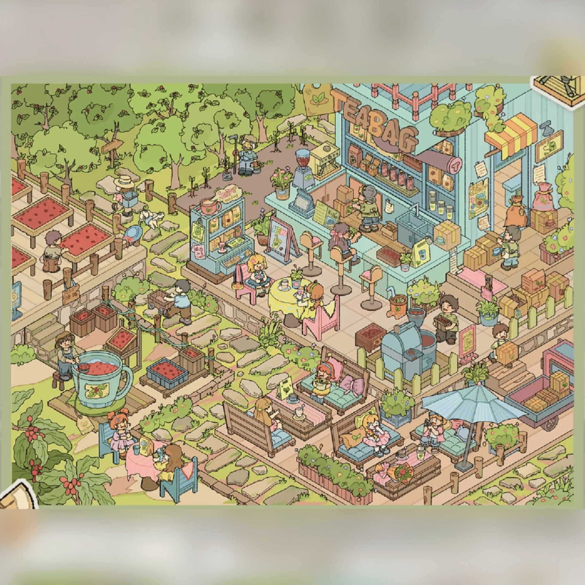 Leisure Moments – 3D Miniature Scene Stickers – 3 Theme Sets: Coffee Estate | Street Food | Amusement Park