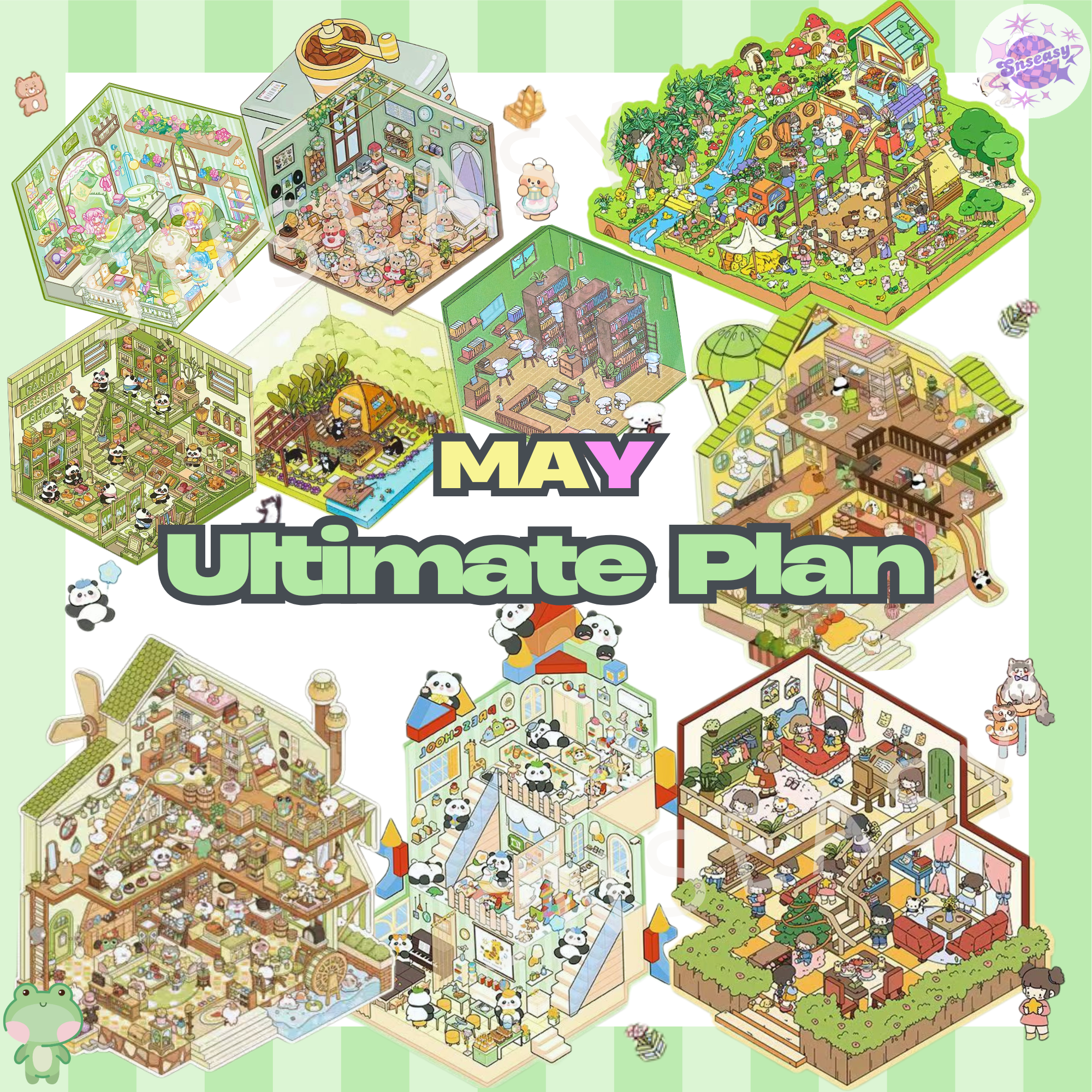 "Lucky Spring" Scene Sticker Box