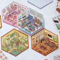 Cute Capybara 3D Isometric Room Stickers - 4 Theme Sets: Restaurant | Hot Spring | Baking Shop | Fruit Shop