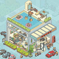 Cute Red Panda 3D Room Stickers Scene – 2 Themes: Red Panda Hotel | Red Panda Train Waiting Station