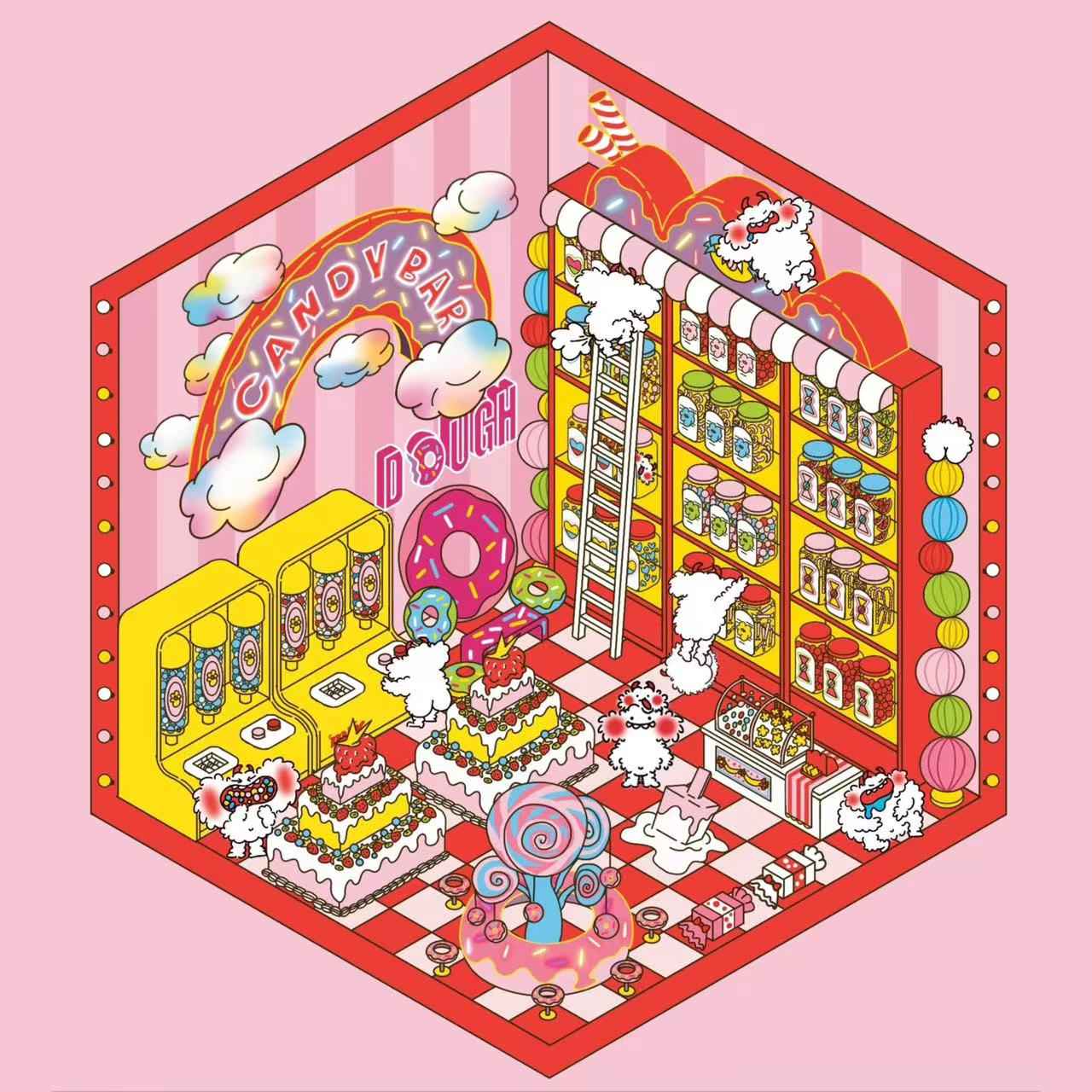 Mischief Maker Series 3D Isometric Room Stickers - 6 Theme Sets: Christmas Party | Candy House | Our Home | Valentine's Beach | Dessert Shop | Halloween Wonderland with Luminous