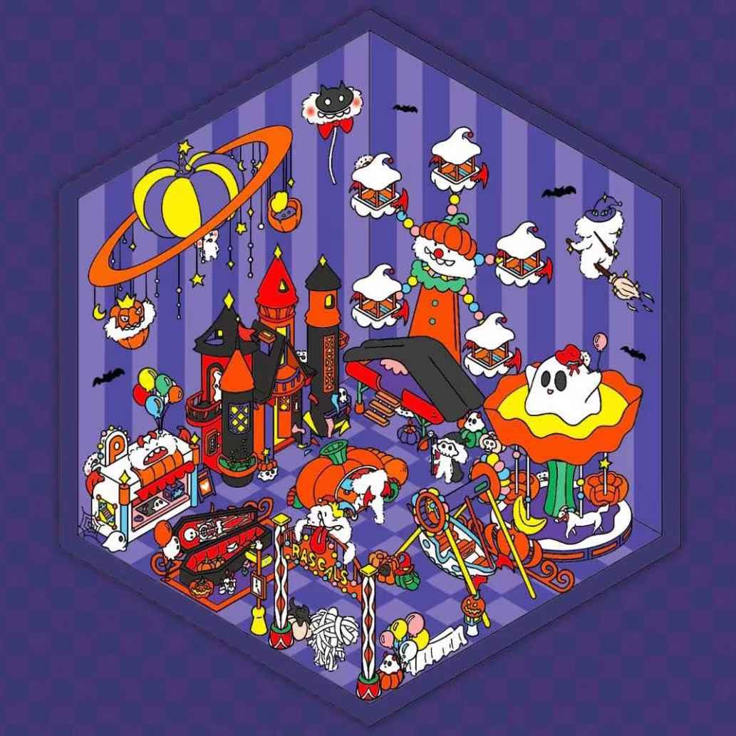 Mischief Maker Series 3D Isometric Room Stickers - 6 Theme Sets: Christmas Party | Candy House | Our Home | Valentine's Beach | Dessert Shop | Halloween Wonderland with Luminous