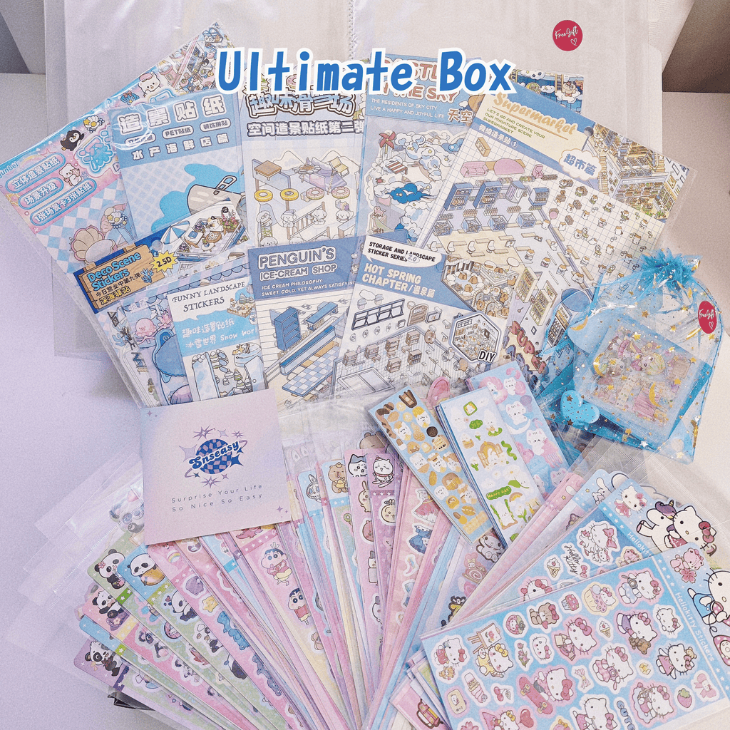 "All Blue" Scene Sticker Box