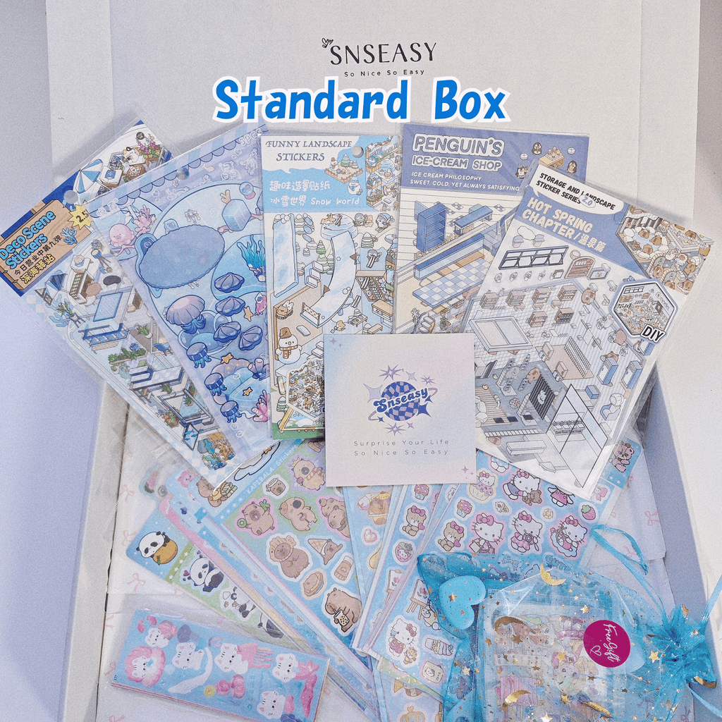 "All Blue" Scene Sticker Box