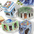 Cute Girl’s Dream Shops – 3D Miniature Scene Stickers – 4 Theme Sets: Clothing Store | Plant Boutique | Doll Shop | Gemstone Store