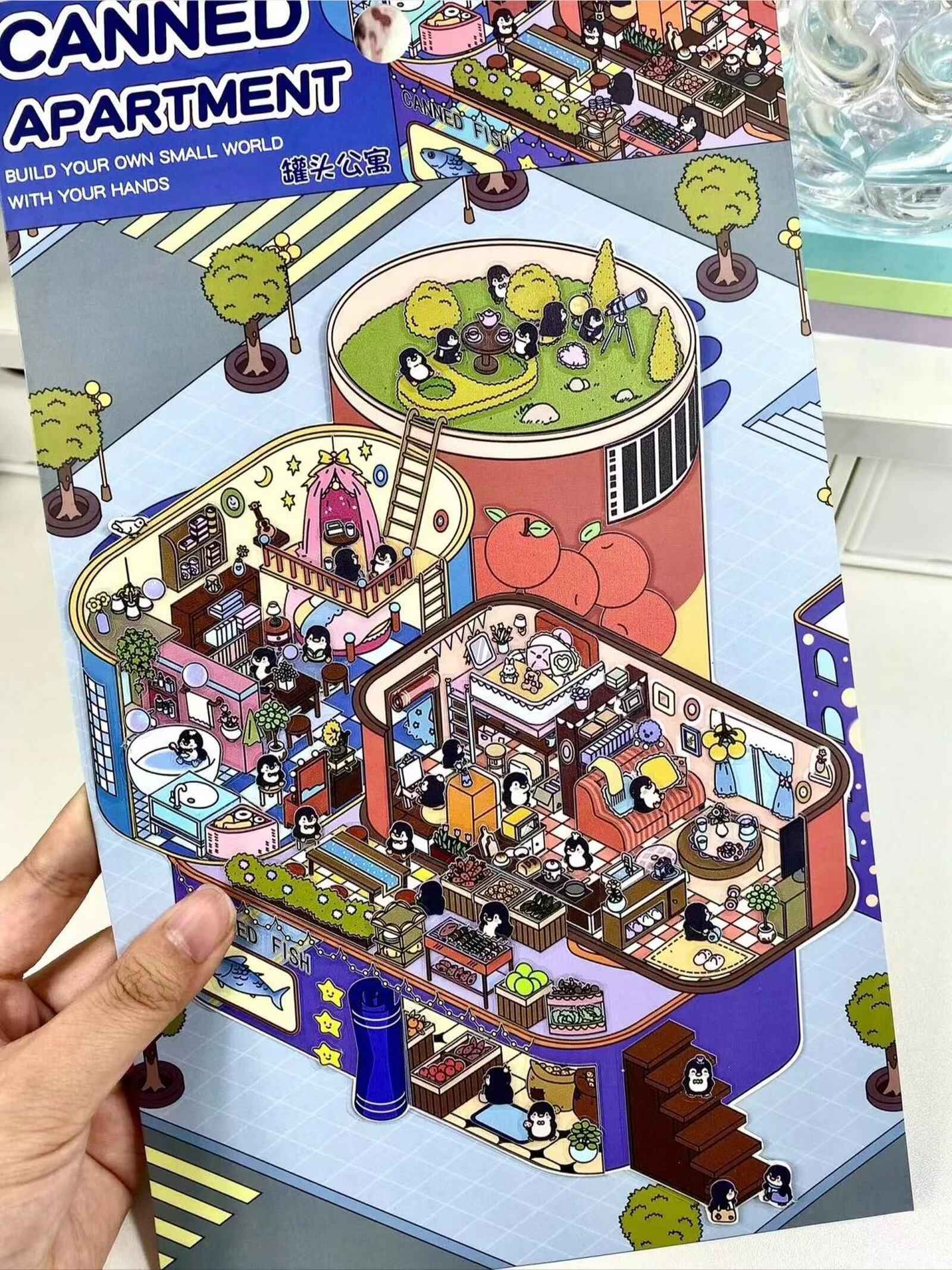 3-Story Grand Buildings 4.0 – Dream Home 3D Room Stickers Scene 2 Themes: Bunny Forest Treehouse | Penguin Can Apartment