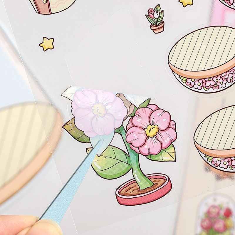 Mystical Bottle World – 3D Isometric Room Stickers Scene 4 Themes: Underwater Castle | Treehouse | Crystal Amusement Park | Green House