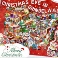 Grinwald Christmas Town 3D Scene Sticker Plus Size